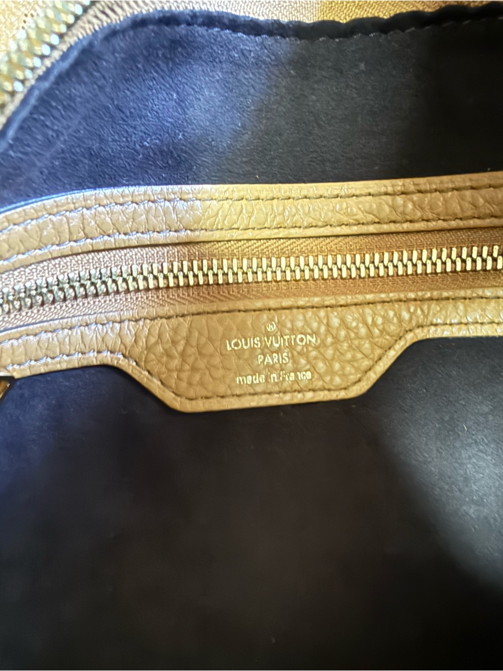 AUTH. LOUIS VUITTON MAHINA SERENE MM 2-Way Handbag/Shoulderbag-Caramel-🔥🔥 - Picture 6 of 16